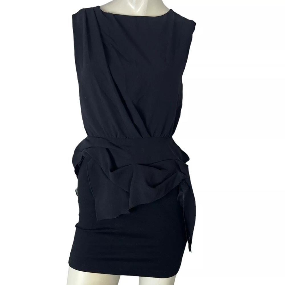 Alice + Olivia black Tatum mini dress size 2